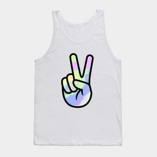 Pastel Tie Dye Peace Sign Tank Top